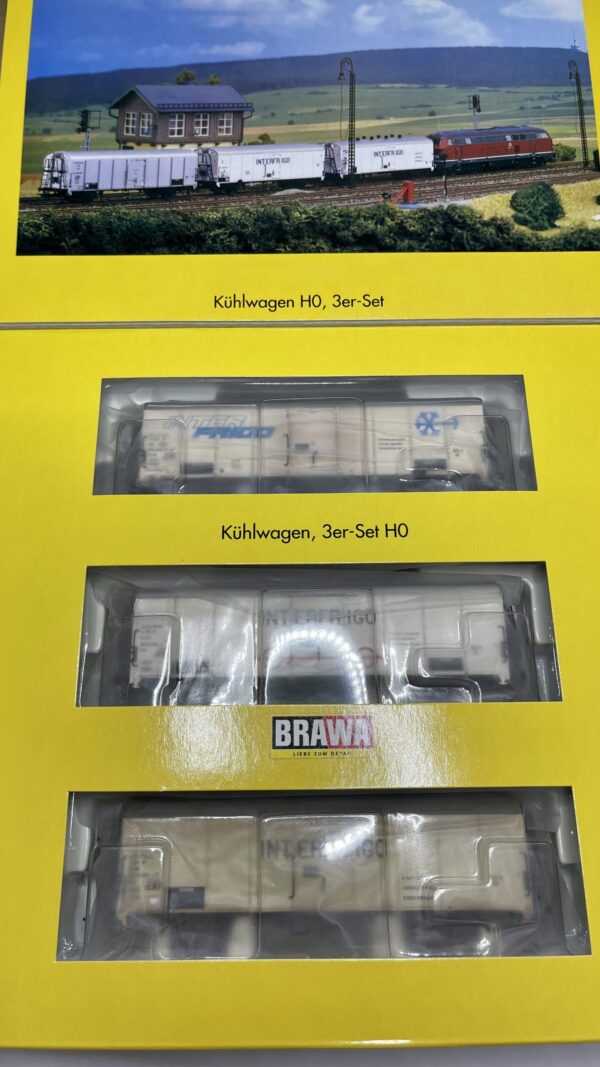 Brawa 48301 Güterwagen mit 3 Interfrigo Wagen, Epoche IV H0