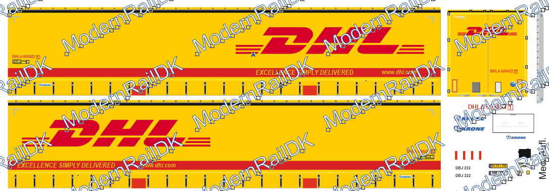 DHL (Alte Logo), Krone Auflieger H0
