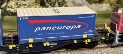 Paneuropa, Box, Kögel, 7,45 m Low, Wechselbrücke Dunkel Blau H0