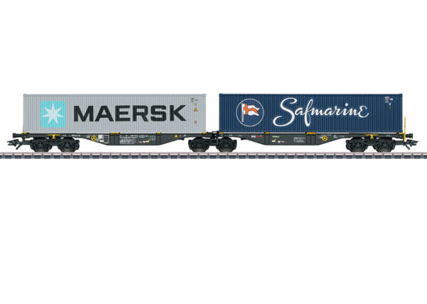 Märklin 47806 - 1 Doppel-Containertragwagen Sggrss H0 - Gebraucht