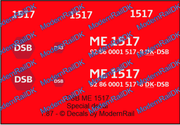 DSB ME 1517 epoke VI H0