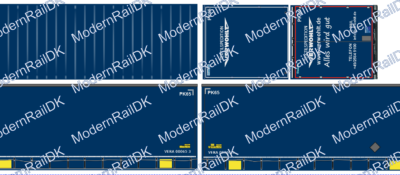 VERWOHLT Textilspedition, XXL Box, Wechselbrücke Dunkel Blau 7,82 m H0