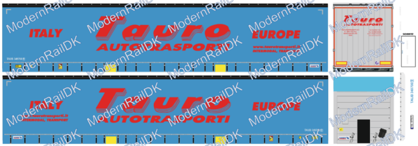 Tauro Autotrasporti, Schmitz Auflieger H0 Decalssatz – Bild 2