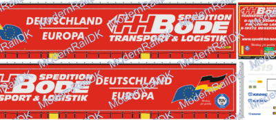 Bode Spedition, Deutschland Europa, Krone H0 Decalssatz