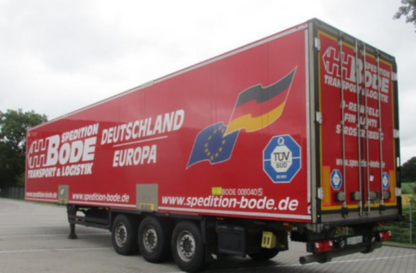 Bode Spedition, Deutschland Europa, Kühl Koffer H0 Decalssatz