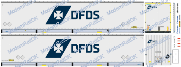 EKOL, Mega Trailer Krone DFDS Design H0 – Bild 4