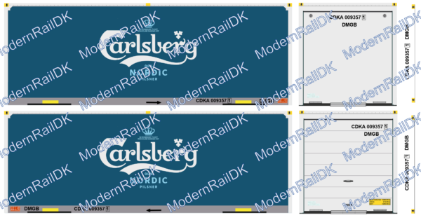 Carlsberg Nordic veksellad Decalsæt H0 (øltoget) – Bild 2