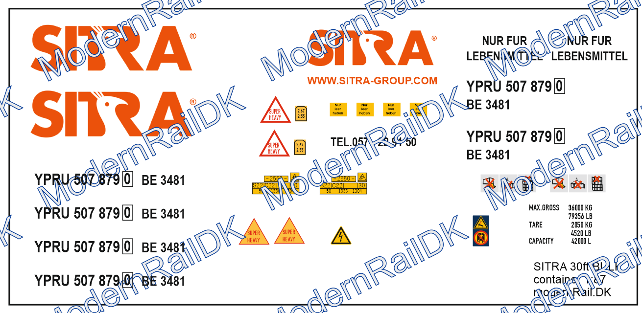 SITRA 30ft Bulk / Bulkcontainer (ISO) Klein Logo Variant - H0 – Bild 2