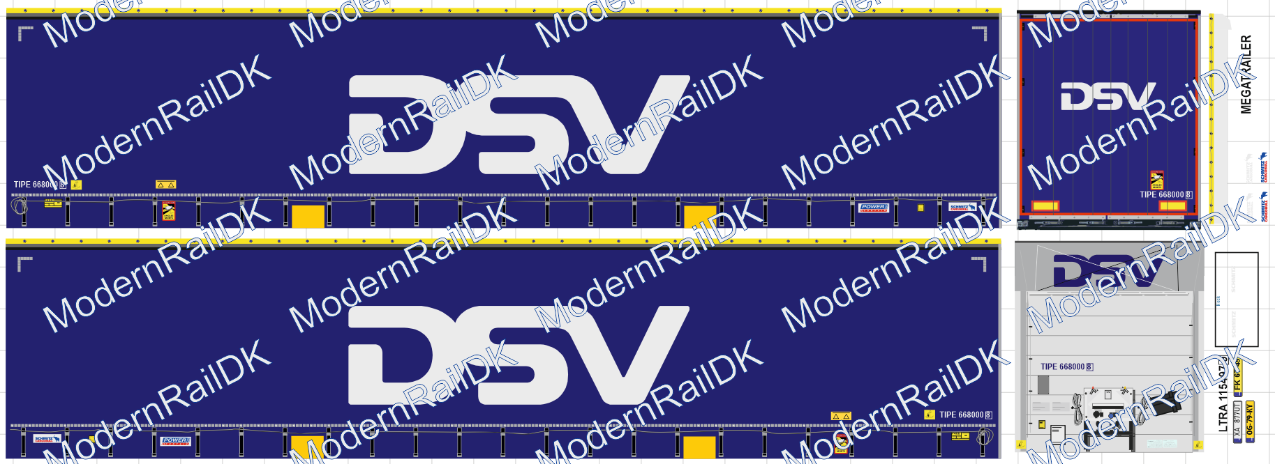 DSV - MEGA Schmitz Auflieger H0 – Bild 3