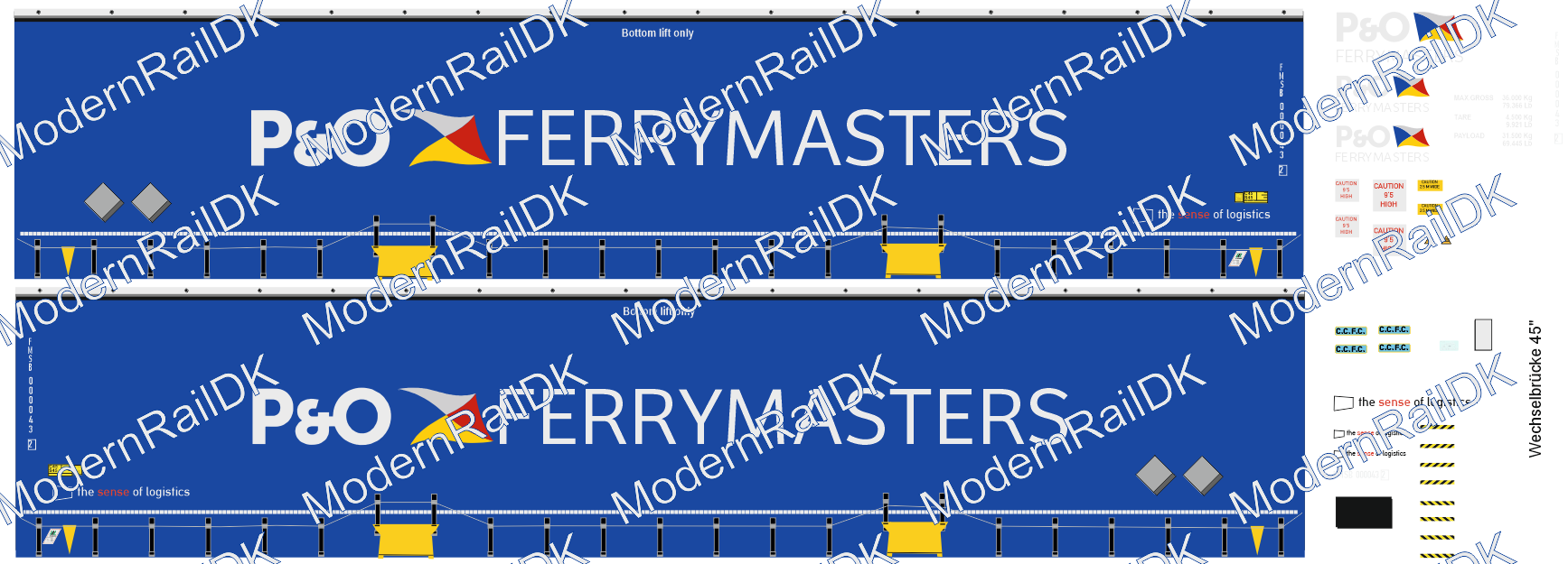 P&O Ferrymasters - Wechselbrücke 45" H0 – Bild 2