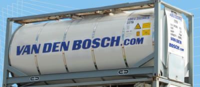 Decalsatz - VAN DEN BOSCH, Blau Tank Container 20 ft. H0