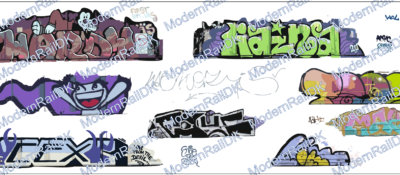 Decalsatz - Grafitti für Wagen in H0