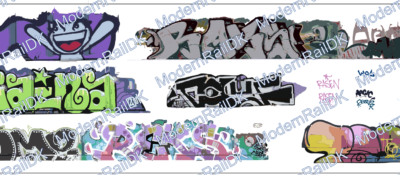 Decalsatz - Grafitti für MIX Wagen Variant 4 in H0