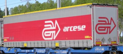 Arcese, Alte Logo - Gelbes Dach MEGA Auflieger