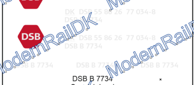 Decalsæt med EVN nummer + kiks - DSB Dobbeltdækkervogne - H0