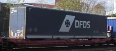 EKOL / DFDS, Mega Trailer Krone Blue H0