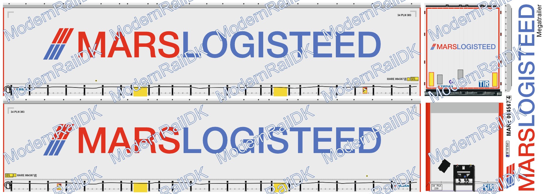 MARSLOGISTEED, (EKOL) Mega Trailer Tirsan, H0 – Bild 4