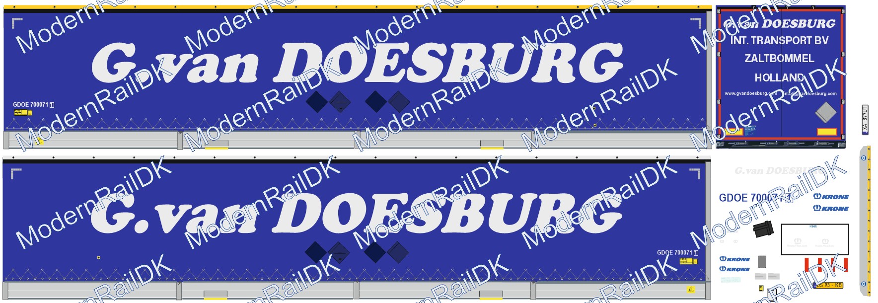 G.van DOESBURG, Medi Trailer Krone, H0 – Bild 2