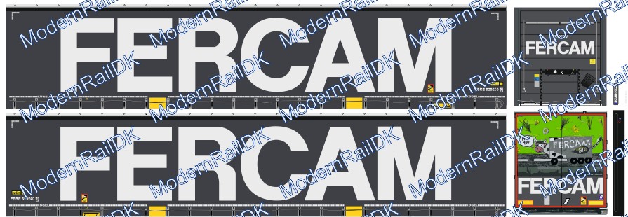 FERCAM mit print (Muu, Muu), Kögel Auflieger H0 – Bild 2